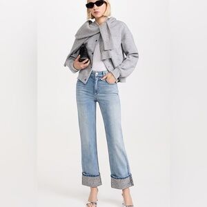 Alice + Olivia Weezy Jeans with Embellished Cuffs